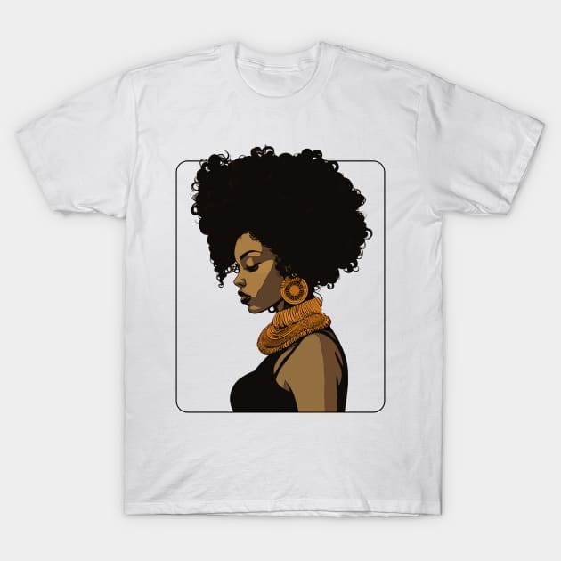 Afro Sista Art T-Shirt by DrumRollDesigns